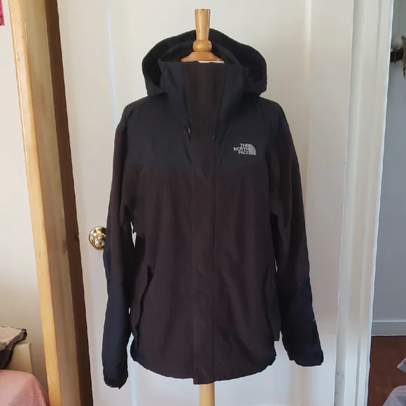 The North Face Prodigy Black Corduroy Hooded Outdoor/Ski Jacket Size Small